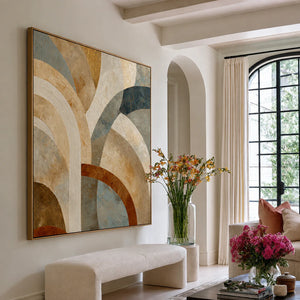 Arcadia Layers Geometric Wall Art styled interior scene 4 | OILDECO