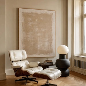 Soft Field Beige Minimalist Wall Art styled interior scene 1 | OILDECO