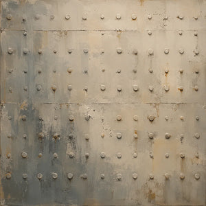 Original artwork view of Rivet Grid Textured Wall Art | Oildeco