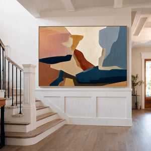 Canyon Passage Color Block Wall Art styled interior scene 2 | OILDECO