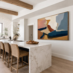 Canyon Passage Color Block Wall Art styled interior scene 3 | OILDECO