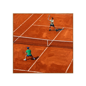 Clay Court Rally Tennis Wall Art | OILDECO