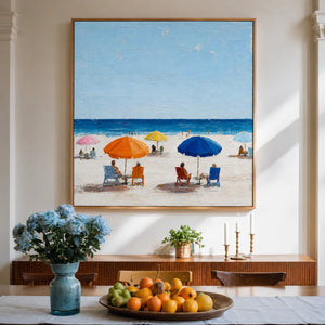 Summer Shore Beach Wall Art styled interior scene 2 | OILDECO