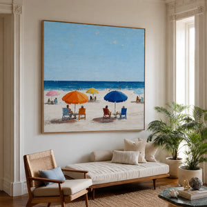 Summer Shore Beach Wall Art styled interior scene 3 | OILDECO