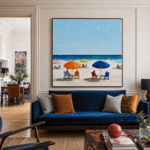 Summer Shore Beach Wall Art styled interior scene 4 | OILDECO