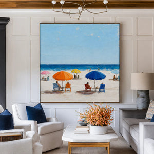 Summer Shore Beach Wall Art styled interior scene 5 | OILDECO