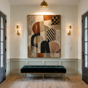 Bauhaus Arches Vintage Geometric Wall Art styled interior scene 1 | OILDECO