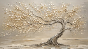 Original artwork view of Windlit Tree Botanical Wall Art | Oildeco