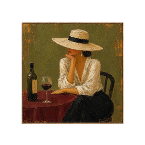 Evening at the Wine Table Figurative Wall Art | OILDECO