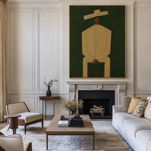 Quiet Figure Geometric Wall Art styled interior scene 1 | OILDECO