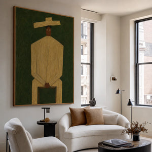 Quiet Figure Geometric Wall Art styled interior scene 2 | OILDECO