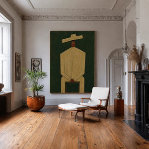 Quiet Figure Geometric Wall Art styled interior scene 3 | OILDECO