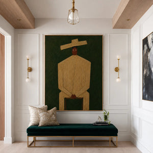 Quiet Figure Geometric Wall Art styled interior scene 5 | OILDECO
