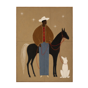 Desert Rider and Hound Wall Art | OILDECO
