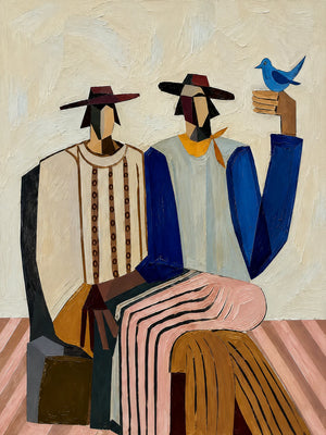 Gathered Figures Modern Wall Art artwork view | OILDECO
