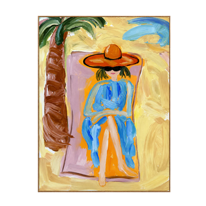 Sunlit Cowgirl Portrait Wall Art | OILDECO
