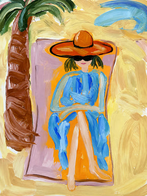 Sunlit Cowgirl Portrait Wall Art artwork view | OILDECO
