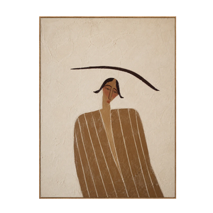 Quiet Striped Figure Wall Art | OILDECO