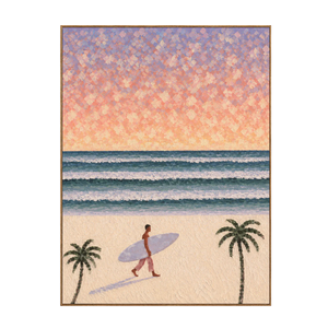 Pastel Surf Horizon Wall Art | OILDECO