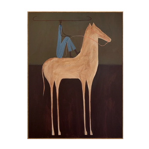 Horse and Rider Minimal Wall Art | OILDECO