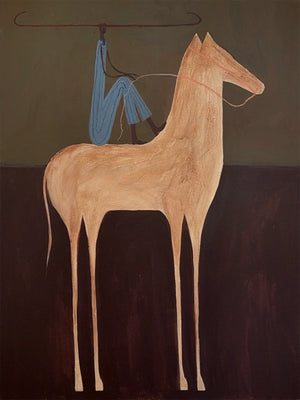 Horse and Rider Minimal Wall Art artwork view | OILDECO