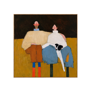Two Friends Color Block Wall Art | OILDECO