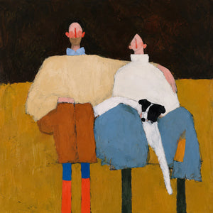 Two Friends Color Block Wall Art artwork view | OILDECO