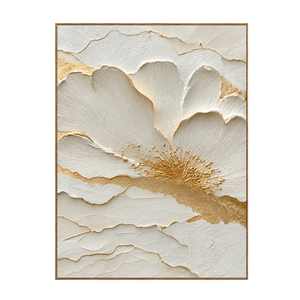 Ivory Bloom Relief Wall Art | OILDECO