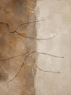 Original artwork view of Earth Line Textured Wall Art | Oildeco