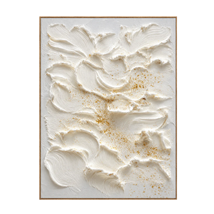 Ivory Petal Texture Wall Art | OILDECO