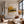 Ochre Skyline Textured Abstract Wall Art styled interior scene 3 | OILDECO