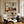Ochre and Burgundy Blocks on Ivory Abstract Wall Art styled interior scene 5 | OILDECO