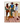 Three Hat-Wearing Figures in Colorful Checks Wall Art | OILDECO