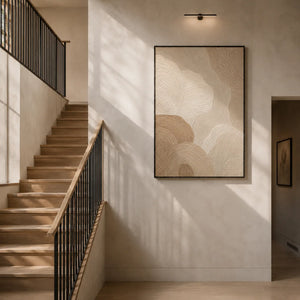Sand Rings Textured Wall Art styled in a contemporary entryway | Oildeco