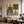 Four Wide Hats and Striped Figures Grid Wall Art styled interior scene 3 | OILDECO