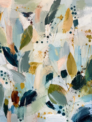 Original artwork view of Sage Leaf Abstract Wall Art | Oildeco