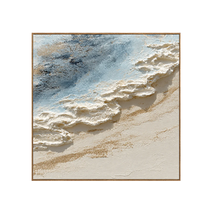 Blue Tide and Sculpted Foam Coastal Wall Art | OILDECO
