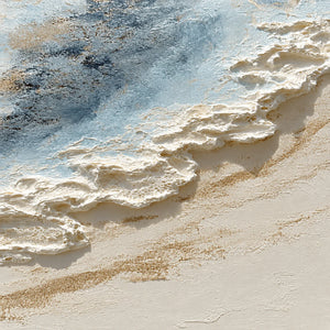 Blue Tide and Sculpted Foam Coastal Wall Art artwork view | OILDECO