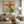 Wide-Brim Hat and Green Stripes Portrait Wall Art styled interior scene 3 | OILDECO