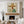 Wide-Brim Hat and Green Stripes Portrait Wall Art styled interior scene 4 | OILDECO
