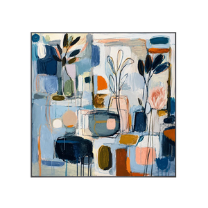 Blue Studio Floral Wall Art | Oildeco