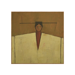 Ochre Poise with Broad Cream Shoulders Wall Art | OILDECO