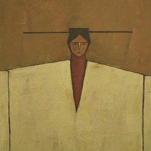 Ochre Poise with Broad Cream Shoulders Wall Art artwork view | OILDECO