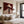 Ivory Hat and Burgundy Stripes Portrait Wall Art styled interior scene 3 | OILDECO