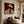 Ivory Hat and Burgundy Stripes Portrait Wall Art styled interior scene 5 | OILDECO