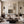 Ivory and Charcoal Patchwork Texture Wall Art styled interior scene 4 | OILDECO