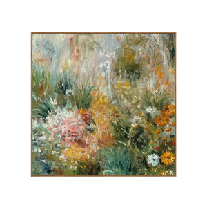 Wild Garden in Sage and Marigold Wall Art | OILDECO