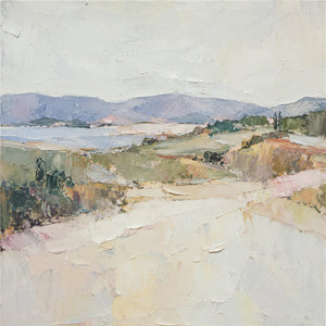 Original artwork view of Pastel Cove Coastal Wall Art | Oildeco