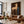 Tall Cream Horse and Blue-Clad Figure Wall Art styled interior scene 3 | OILDECO