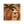 Striped Figure Beneath a Palm on Warm Brown Wall Art | OILDECO